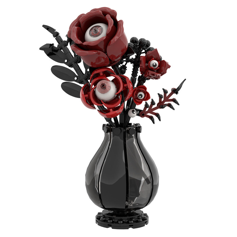gothic eye flower building kit | lego compatible moc - 5