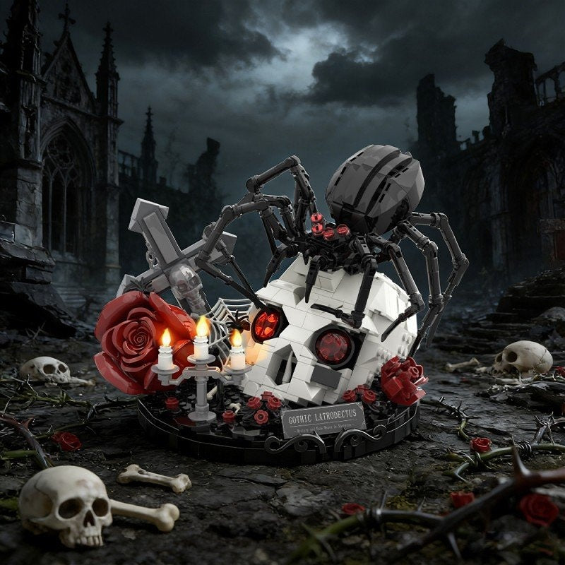 Gothic Flower Spider MOC Animal Model Building Kit | Fantasy Creature - 4