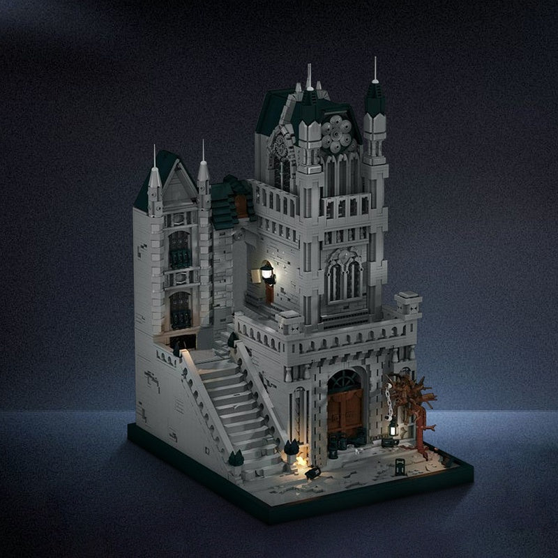 Gothic Plague City Diorama Haunted Victorian Street Building Kit | LEGO-Compatible MOC - 1