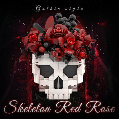 Gothic Skull & Eternal Rose MOC Building Kit for Dark Fantasy Display - 2