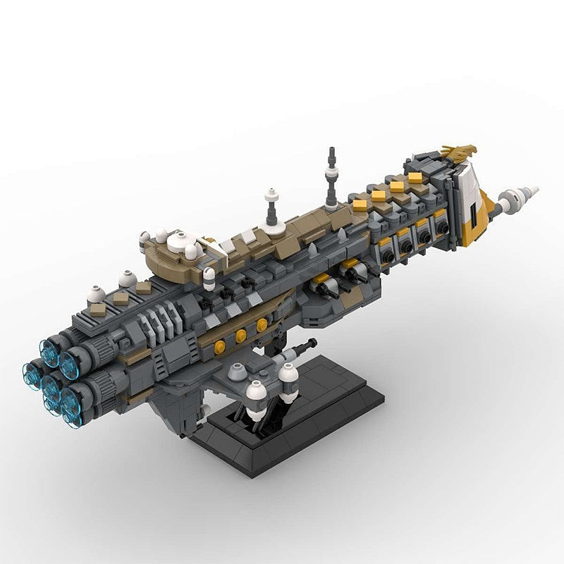 Gothic Space Cruiser MOC Building Kit | Dark Sci-Fi Capital Ship Model - 3