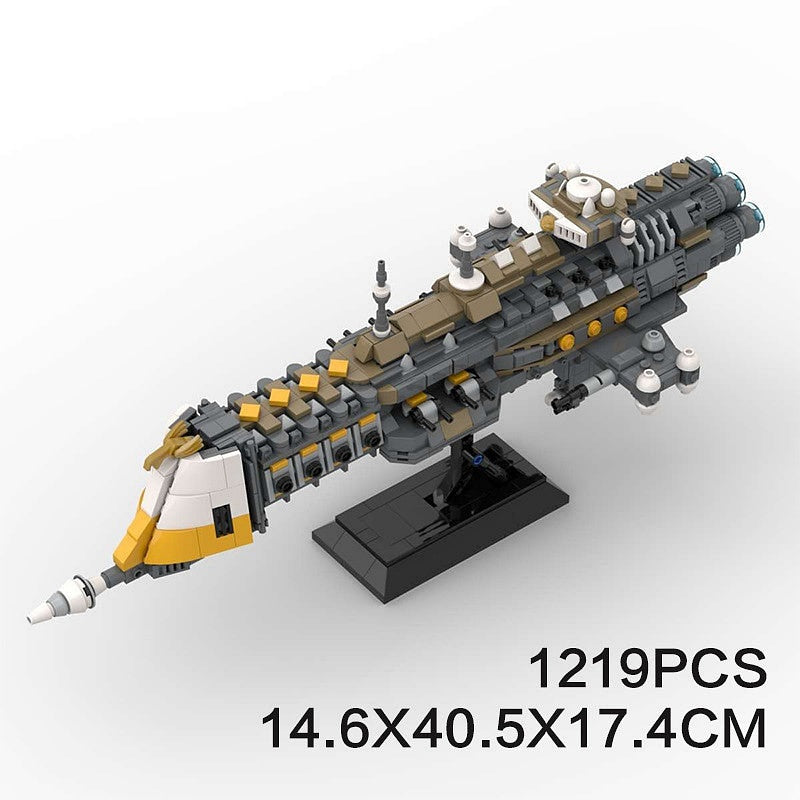 Gothic Space Cruiser MOC Building Kit | Dark Sci-Fi Capital Ship Model - 6