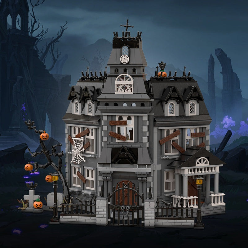 Gothic Victorian Mansion MOC Building Kit | Haunted Architecture Model - 3