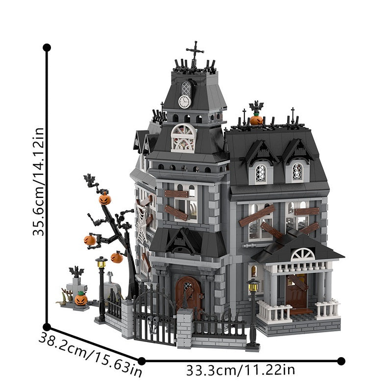 Gothic Victorian Mansion MOC Building Kit | Haunted Architecture Model - 4