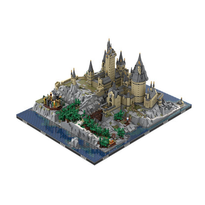 Grand Cliffside Fantasy Castle MOC Architecture Building Kit - 2