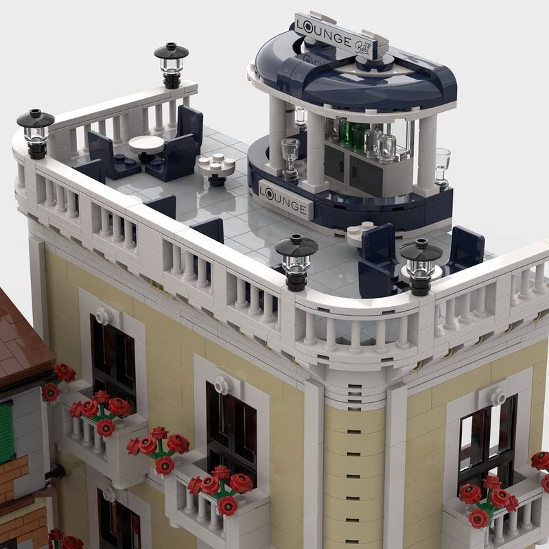 Grand Corner Residence MOC Modular Architecture Building Kit - 2