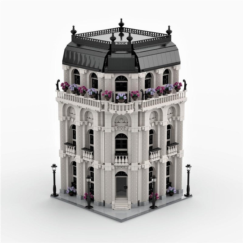 Grand Corner Residence MOC Modular Architecture Building Kit - 3