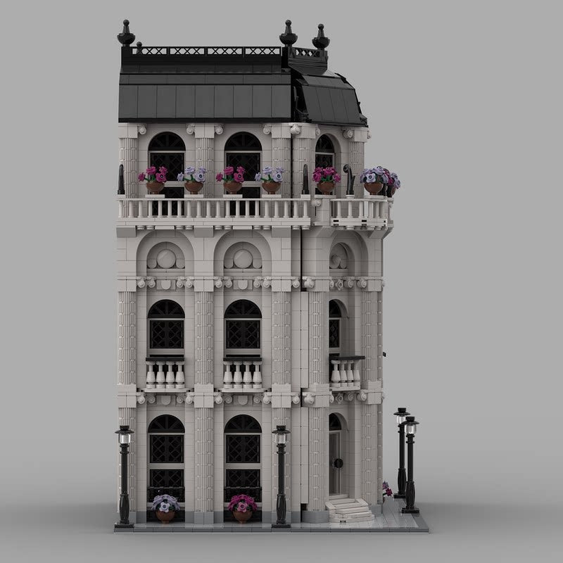 Grand Corner Residence MOC Modular Architecture Building Kit - 4