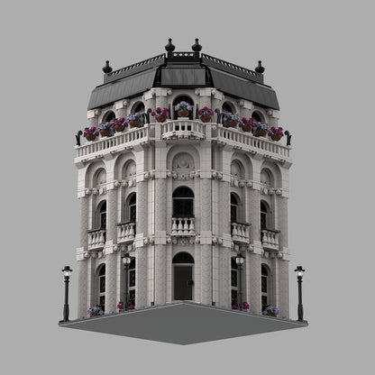 Grand Corner Residence MOC Modular Architecture Building Kit - 5