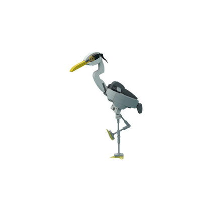 Gray heron Building Kit | Posable and elegant | LEGO-Compatible MOC - 3