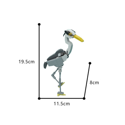 Gray heron Building Kit | Posable and elegant | LEGO-Compatible MOC - 4