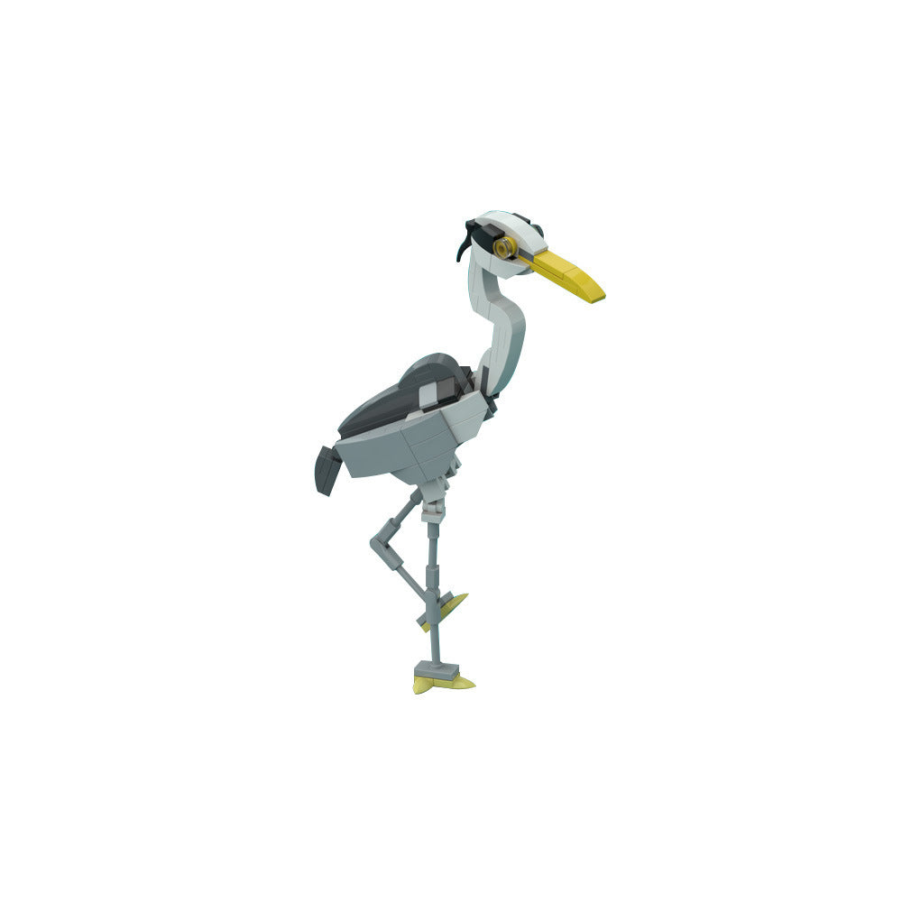Gray heron Building Kit | Posable and elegant | LEGO-Compatible MOC - 5