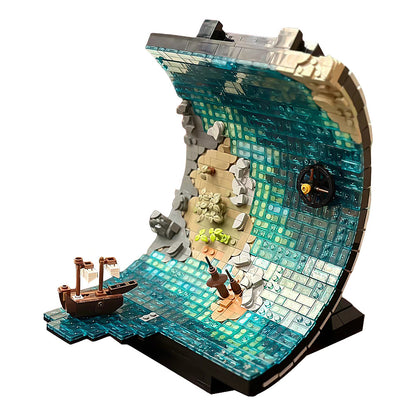 great wave building set | lego compatible - 2