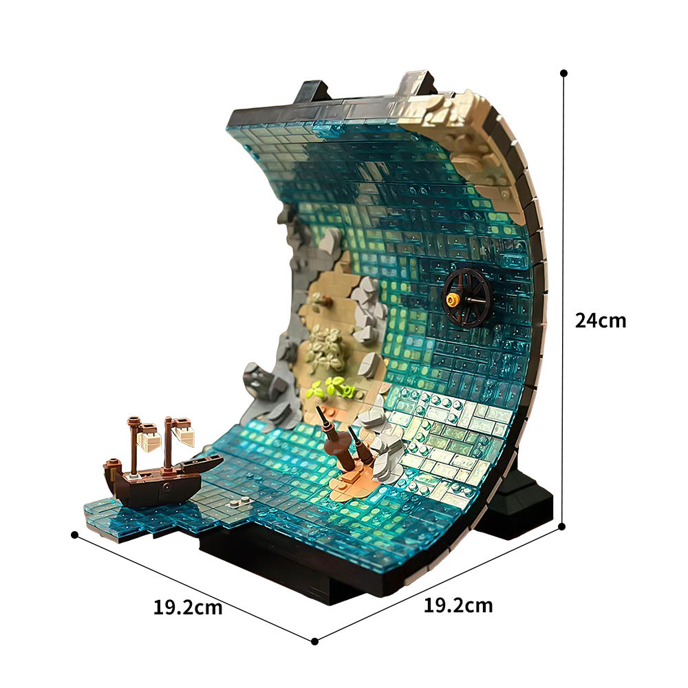 great wave building set | lego compatible - 3