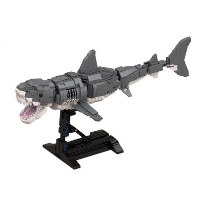Great White Shark MOC Building Kit | 1:11 Scale Ocean Predator Model Set - 1