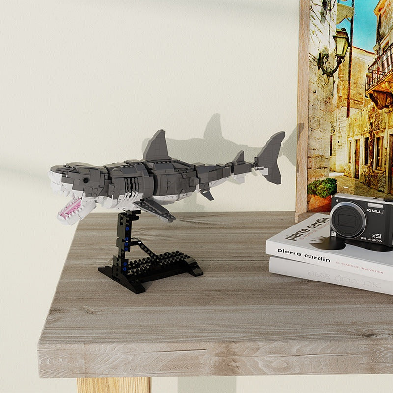 Great White Shark MOC Building Kit | 1:11 Scale Ocean Predator Model Set - 2