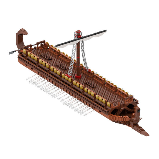 Greek Bireme Merchant Ship Building Kit | LEGO-Compatible MOC - 1