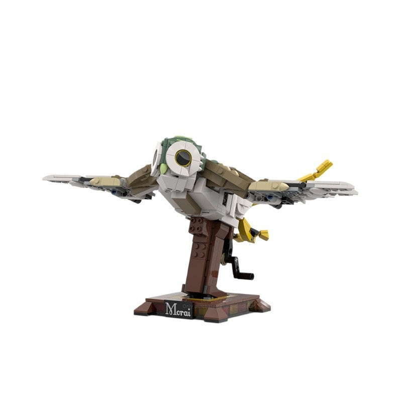 Green-Crested Fantasy Bird MOC Building Kit | Winged Display Sculpture - 5