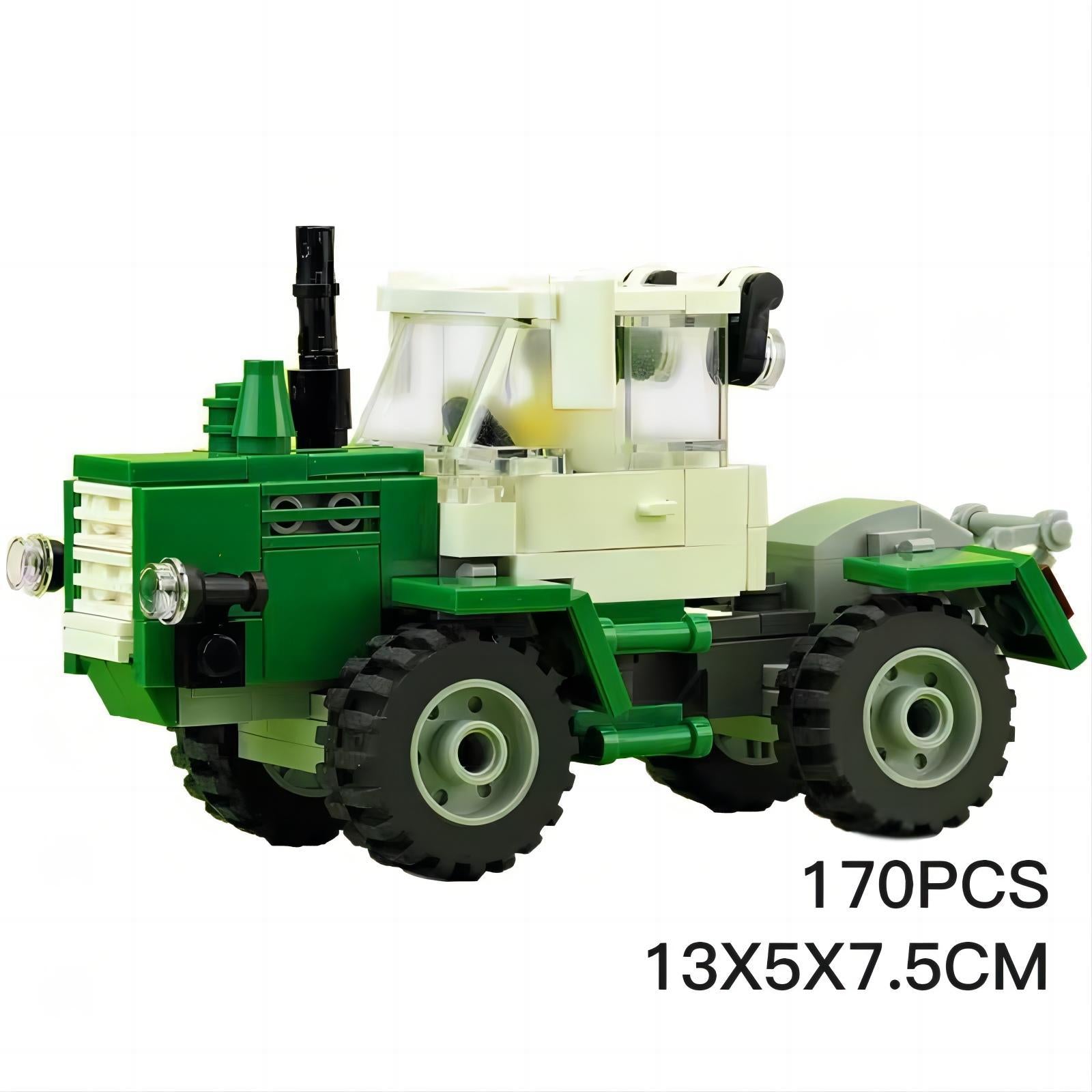 Green tractor Building Kit | LEGO-Compatible MOC - 3