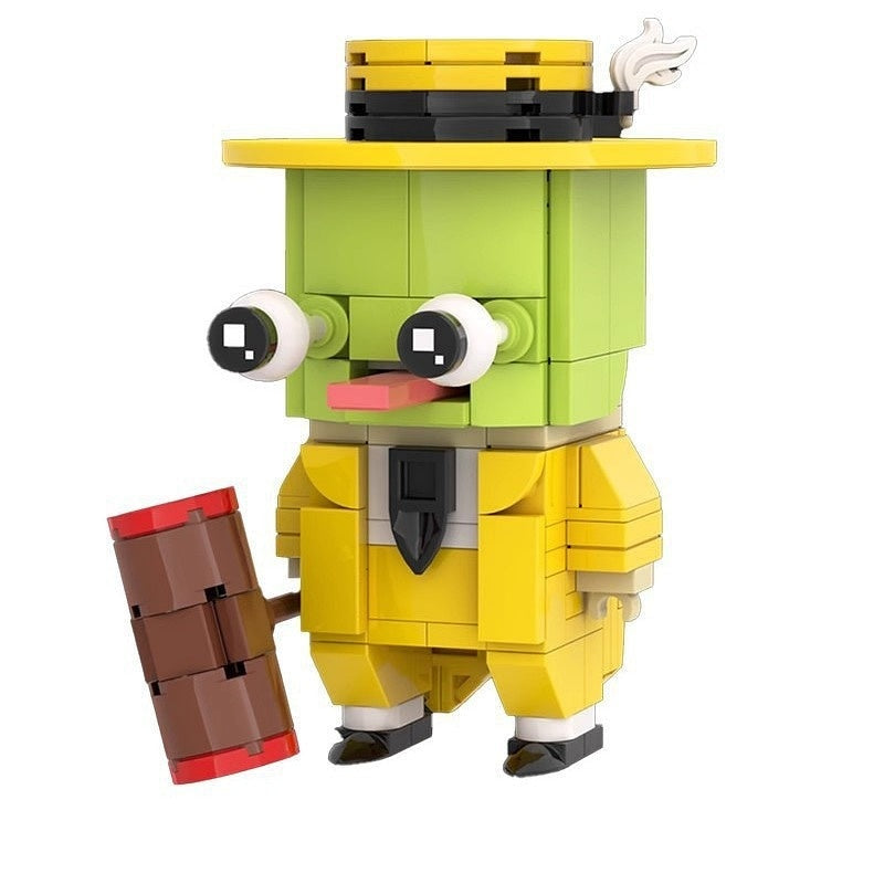 Green Trickster Mask Cube Character MOC Building Kit | Fantasy Figure - 2