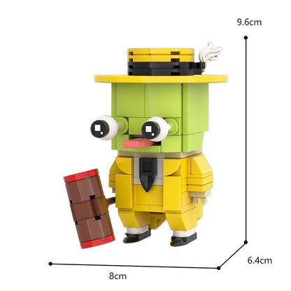 Green Trickster Mask Cube Character MOC Building Kit | Fantasy Figure - 3