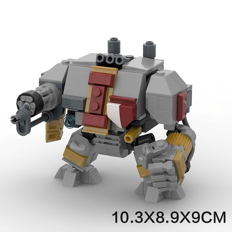 Grimdark Sacred Knight Mech Walker MOC Building Kit | Armored Robot Model - 4