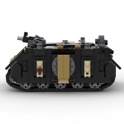 Grimdark Sci-Fi Armored APC Siege Carrier MOC Building Kit - 2