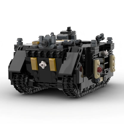 Grimdark Sci-Fi Armored APC Siege Carrier Vehicle Building Kit | LEGO-Compatible MOC - 4