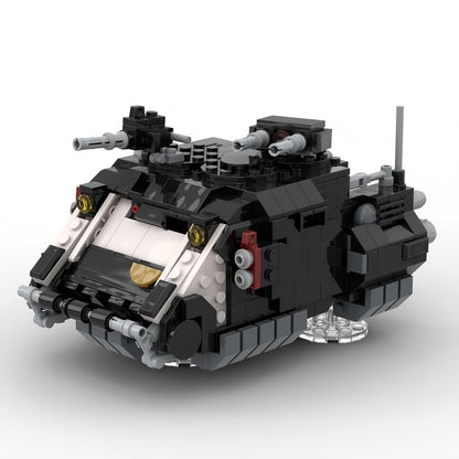 Grimdark Sci-Fi Heavy Hover Transport Tank Armored Troop Carrier Building Kit | Compatible MOC - 1