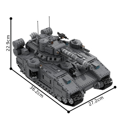 Grimdark Sci-Fi Super Heavy Battle Tank Building Kit | LEGO-Compatible MOC - 1