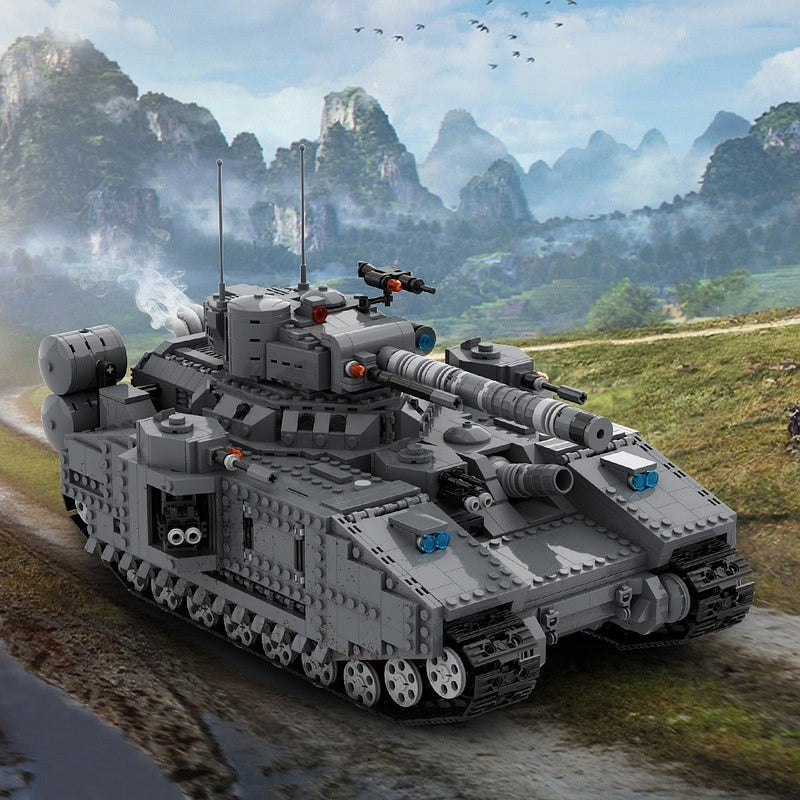 Grimdark Sci-Fi Super Heavy Tank MOC Building Kit - 4