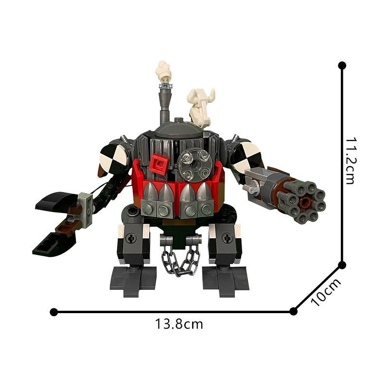 Grimdark Space Orc Mecha MOC Building Kit | Sci-Fi Combat Robot - 2