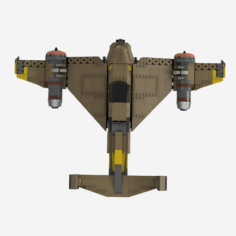 Grimdark Space Strike Fighter MOC Building Kit | Sci-Fi Starfighter Model - 2