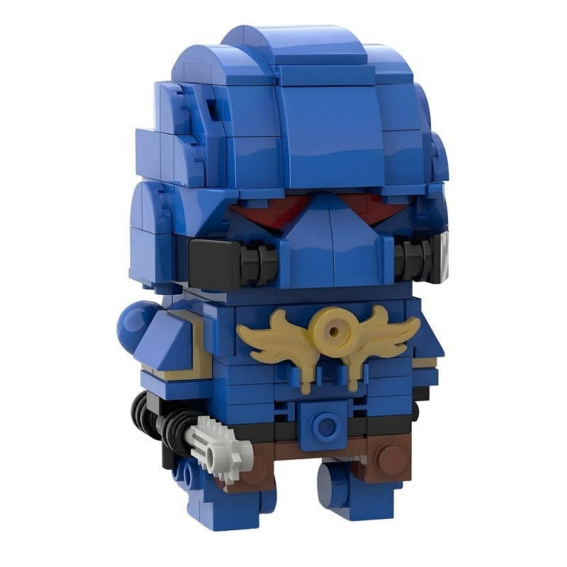 Grimdark Space Warrior MOC Cube Character Building Kit | Sci-Fi Armor Model - 2