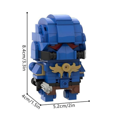 Grimdark Space Warrior MOC Cube Character Building Kit | Sci-Fi Armor Model - 3
