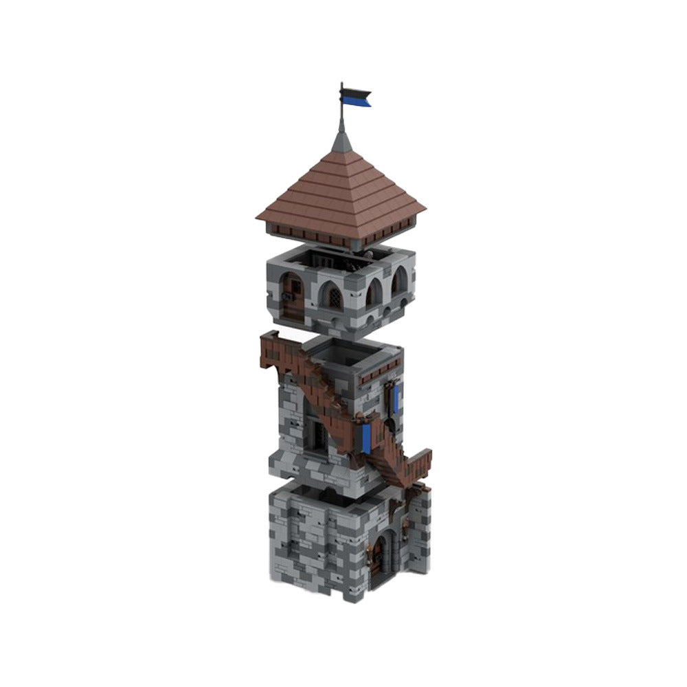 H08 Owl Tower Building Kit | Modular Medieval Castle | LEGO-Compatible MOC - 2