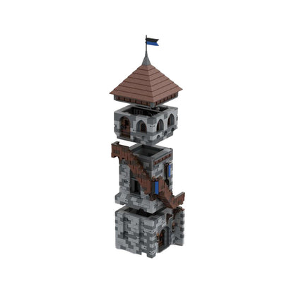 H08 Owl Tower Building Kit | Modular Medieval Castle | LEGO-Compatible MOC - 2