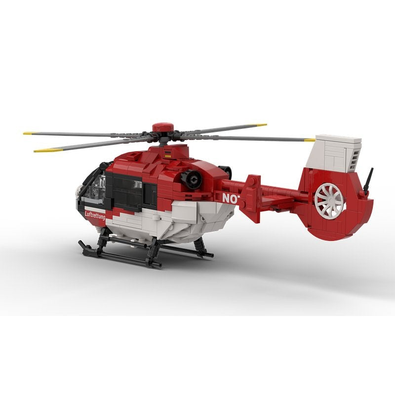 H135 Rescue Helicopter MOC Building Kit | Aviation Vehicle Model - 2