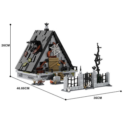 Halloween A Frame House MOC Building Kit | Spooky Cabin Design - 5