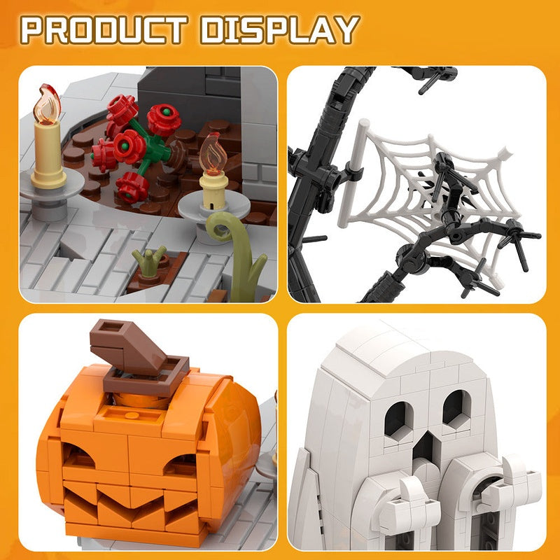 Halloween Ghost MOC Building Kit | Funny Character Display Sculpture - 6