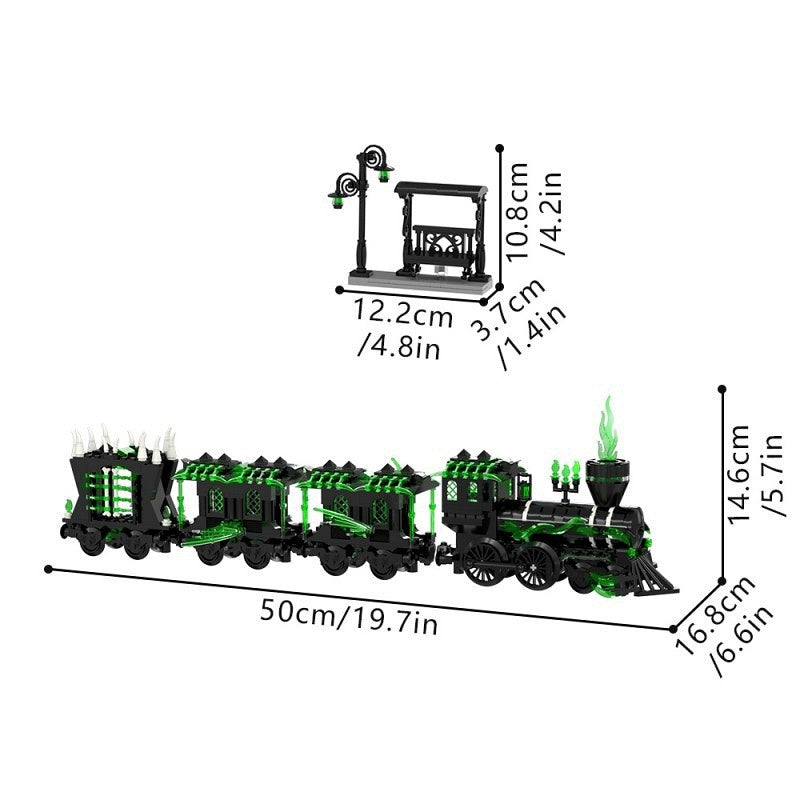 Halloween Ghost Train MOC Building Kit | Haunted Fantasy Locomotive - 5