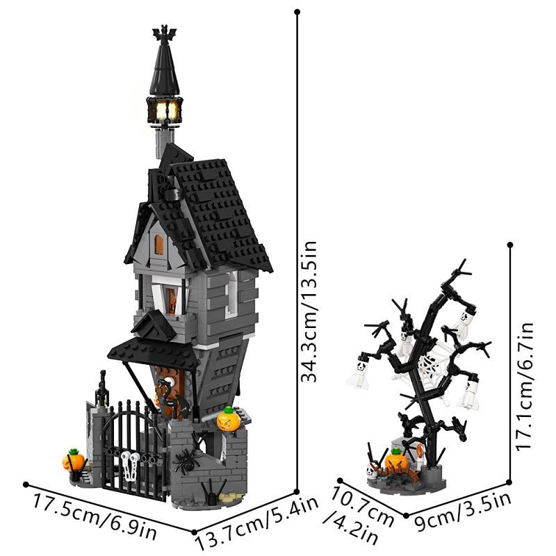 Halloween Haunted Cottage MOC Building Kit | Spooky Holiday House - 3