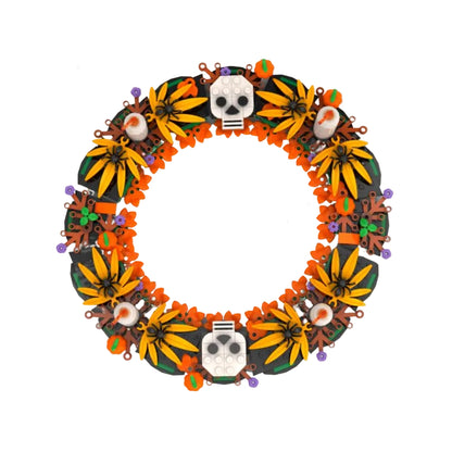 Halloween Wreath Building Kit | LEGO Compatible - 1