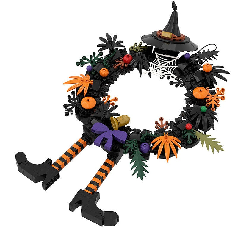 Halloween Wreath MOC Building Kit | Spooky Seasonal Display Decor - 3