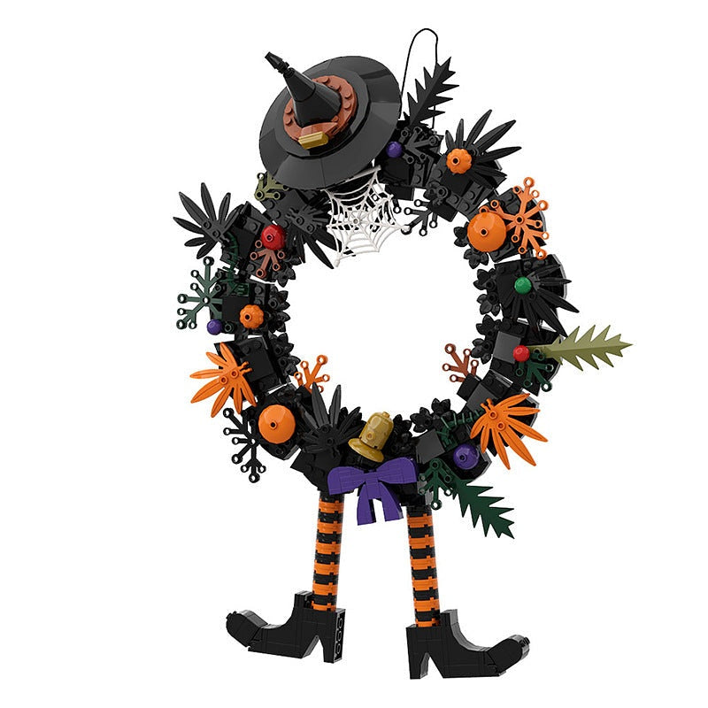 Halloween Wreath MOC Building Kit | Spooky Seasonal Display Decor - 5