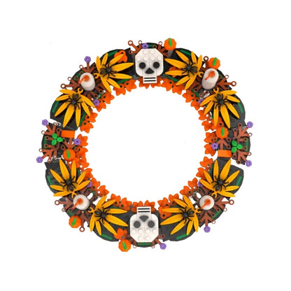 Halloween Wreath MOC Building Kit | Spooky Seasonal Display Decor - 6