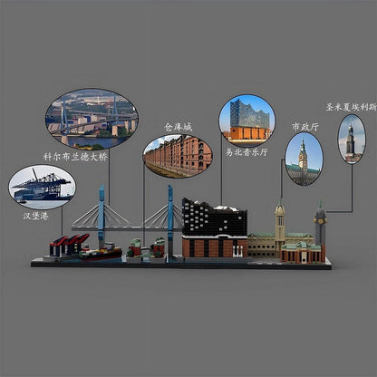 Hamburg Germany Skyline MOC Architecture Building Kit - 2