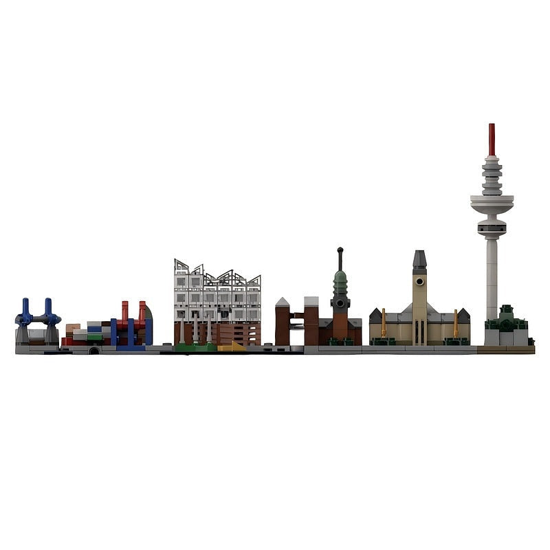 Hamburg Germany Skyline MOC Architecture Building Kit - 5