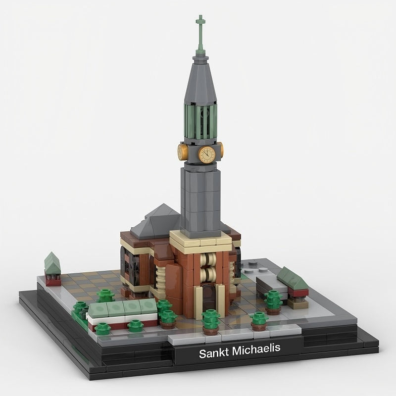 Hamburg St Michael's Church MOC Baroque Architecture Building Kit - 2