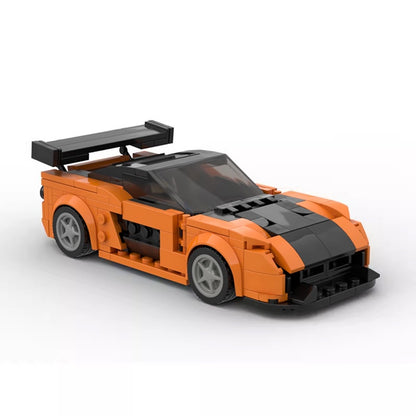 Han's Orange Drift JDM Sports Car Building Kit | LEGO-Compatible MOC - 1